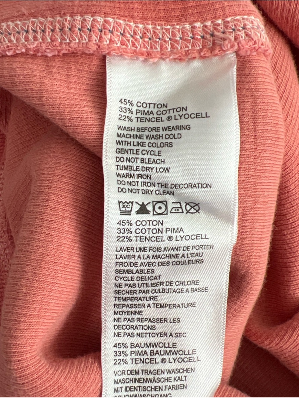 Tommy Bahama 100% Cotton Coral Zip-Up Pullover Sweater - Picture 5 of 13